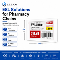 LEEKA ESL, Etiqueta Electrónica de Ahorro de Energía para Estantes, Actualización Remota, Etiqueta de Precio Digital ESL, Pantalla E-Ink, Etiqueta Digital para Farmacias
