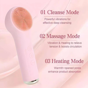 <span class=keywords><strong>Brosse</strong></span> <span class=keywords><strong>nettoyante</strong></span> chauffante pour le <span class=keywords><strong>visage</strong></span> la plus vendue, exfoliante, étanche, nettoyeur de pores, <span class=keywords><strong>brosse</strong></span> <span class=keywords><strong>nettoyante</strong></span> électrique en silicone pour le <span class=keywords><strong>visage</strong></span> - Product Image 1
