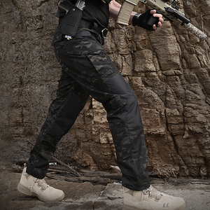 Pantalones de Camuflaje para Hombre, Tácticos, Deportivos, de Cintura Alta, Peso Medio, Transpirables, Rectos, de Nailon, Impermeables, Holgados, con Múltiples Bolsillos, para Trabajo y Actividades al Aire Libre - Product Image 2