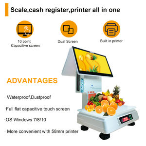 Balanzas de Pesaje HBA LS1 Listas para Enviar con Terminal Aclas Pos con Impresora Térmica de 58 mm, Balanza Pos para Sistema Pos de Mercado - Product Image 2