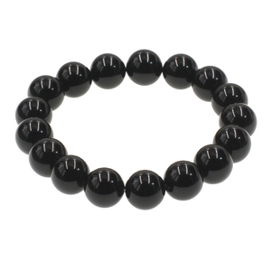 <span class=keywords><strong>Bracciale</strong></span> da uomo in pietra di <span class=keywords><strong>ossidiana</strong></span> con gemme di Reiki da 12mm ST005 - Product Image 3