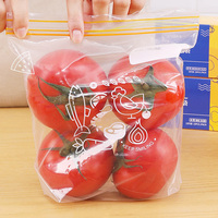 Sacs en PE imperméables à double os, personnalisés, avec fermeture éclair, adaptés aux aliments, résistants à la chaleur, pour réfrigérateur, fruits, salades, gâteaux, usage domestique, emballage