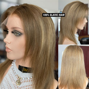 2025วิกผมลูกไม้สีบลอนด์ผมคนสลาฟวิก130% หนาแน่นชั้นหนึ่งสำหรับผูกปมขนาดเล็ก - Product Image 1
