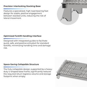Cages de stockage en treillis métallique prêtes pour l'automatisation |   AGV et AS/RS compatibles pour le flux de matériaux dans les usines intelligentes - Product Image 5