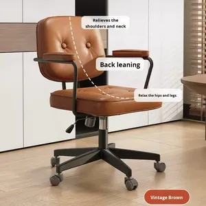 Moderner Ergonomischer Komfortabler Bürostuhl Verstellbarer Drehbarer Computer-Bürostuhl mit Festen Armlehnen - Product Image 3