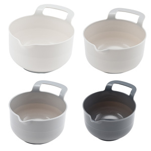 Four Piece Mixing Bowl Set With Handles 27.5Cm 25.5Cm 22.5Cm 19Cm Stackable Salad Bowls For Kitchen Use - Product Image 4