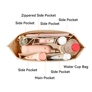 <span class=keywords><strong>Sac</strong></span> à cosmétiques multifonction pour femmes, insert en tissu feutré, <span class=keywords><strong>sac</strong></span> à main multifonction, organisateur multi-poches, pochette de voyage, accessoires - Product Image 2