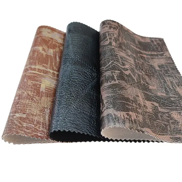 Custom Pattern Digital Printing Faux Leather Fabric Sheets Rolls PVC Synthetic Printed Leather