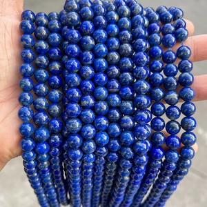 Jd đá quý bán buôn tự nhiên <span class=keywords><strong>Lapis</strong></span> Lazuli Loose hạt vòng đính cườm lý tưởng cho Diy Vòng đeo tay làm mặc hàng ngày - Product Image 4