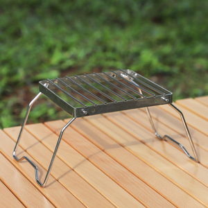Support de réchaud d'extérieur en acier inoxydable 17x17, support de bouilloire pliable et portable pour grilles de camping - Product Image 1