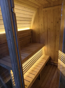 En stock, 10% de réduction, sauna vapeur carré robuste pour 4 personnes, fabrication d'usine, pour la relaxation mentale, sauna carré en bois massif durable - Product Image 6