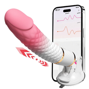 Beheizbarer Teleskop-<span class=keywords><strong>Dildo</strong></span>-Vibrator mit Stoßfunktion aus Silikon, starkem Saugnapf und realistischer Textur, Sexspielzeug für Erwachsene für Frauen - Product Image 1