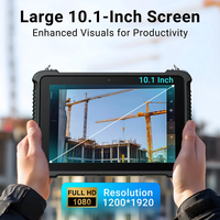 Nouvelle tablette robuste Windows 10,1 pouces 8 Go + 128 Go Intel N5100 lisible en plein soleil, PC industriel robuste pour le travail en extérieur IP65