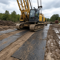 Dalles de protection de sol industrielles en PEHD recyclé 4x8 pieds pour camions, aménagement paysager, événements et protection de pelouses