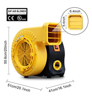 Souffleur gonflable haute pression certifié CE 1HP 1.5HP 2HP, ventilateur électrique pour structures gonflables publicitaires et décorations de Pâques
