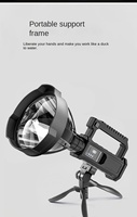 Lampe torche LED haute puissance 25W, étanche, zoomable, lanterne de pêche, projecteur rechargeable par USB, lampe de camping