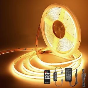 ชุดไฟ LED แบบ COB ขนาด 24 โวลต์ 8 มม. พลาสติก 3000k-6000k สีขาว CCT ความยาว 5 เมตร งอได้ Ra90+ สำหรับเฟอร์นิเจอร์ เพดาน และงานเชิงพาณิชย์ - Product Image 1