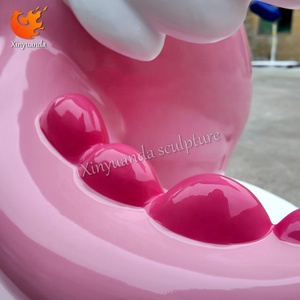 Scultura in Fibra di Vetro a Forma di Drago Rosa Carino, Ornamento per Check-in Virale nei Centri Commerciali, Installazione Decorativa con <span class=keywords><strong>Immagine</strong></span> IP Commerciale - Product Image 6