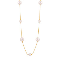 N0661 Collier de perles de coquillage plaqué or 18 ct plaqué PVD Collier de chaîne de chandail en acier inoxydable pour femmes