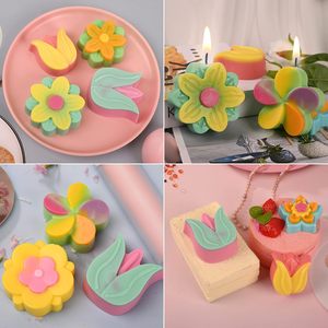 Moldes de Silicona con Forma de Flor para Barras de Loción, Bombas de Baño, <span class=keywords><strong>Chocolate</strong></span>, Dulces, Gelatina, Cubitos de Hielo, Molde de Silicona para Jabón Hecho a Mano - Product Image 4