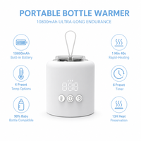 Chauffe-biberon portable USB rechargeable W3 pour bébé, chauffe-lait rapide, fournitures de puériculture OEM