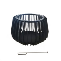 Foyer extérieur moderne de 24 pouces pour bois, avec barbecue intégré, idéal pour le camping et le jardin