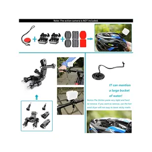 Kit d'accessoires de caméra d'action 50 en 1 pour <span class=keywords><strong>GoPro</strong></span> <span class=keywords><strong>Hero</strong></span> 6 5 <span class=keywords><strong>4</strong></span> 3 sac de transport sangle de poitrine sacs de trépied de poulpe - Product Image 5