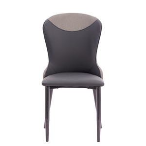 Sedia da Pranzo con Rivestimento in Tessuto Chalk, Schienale a Farfalla, Pannello a Contrasto, Gambe Inclinabili in Metallo Nero per Ristoranti, Hotel, Pub e Bar - Product Image 4