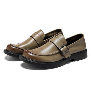 Casual Leather <b>Shoes</b> Men's 2025 New Business <b>Dress</b> <b>Shoes</b> British and American Style Soft Leather Flat Office <b>Shoes</b> - Product Image 1