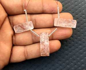 Lot de 3 pierres brutes de rutile de cuivre naturel, forme rectangulaire, style de coupe pour la fabrication de bijoux, collection de pierres, les plus vendues - Product Image 2