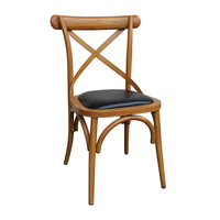 Chaise à dossier croisé personnalisée de haute qualité, style antique nordique, chaise de salle à manger X-Back, chaise pour restaurant, chaise d'hôtel