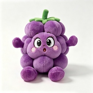 Peluche de Uva Personalizado, Adorable Peluche de Uva Morada, Suave y Esponjosa, Almohada de Fruta para Niños y Habitaciones - Product Image 1
