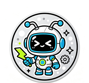 Pin Metálico Circular con Diseño de Robot Mascota, Fundición a Presión de Aleación de Zinc, Recuerdo, Regalo - Product Image 1