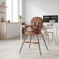 Chaise haute pour bébé, ensemble de chaise de repas, ceinture de sécurité réglable, pliable, portable, écologique, amovible, capacité de charge de 250 lb pour 0-12 ans