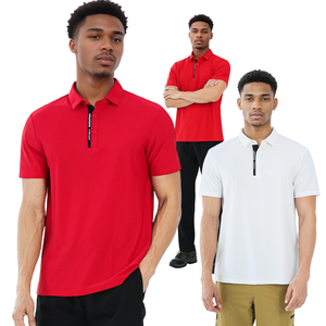 Factory Wholesale Men Sports Polo Plus Size Custom Color <b>Block</b> Durable Anti-Wrinkle Logo Printed Polo - Product Image 5