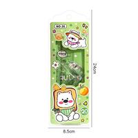 Ensemble de règles géométriques en plastique transparent de 20 cm, kit d'outils de dessin mathématique pour étudiants, 4 pièces, outils de mesure pour l'école et le bureau