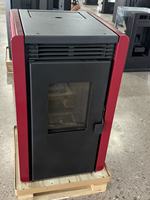 Cheminées à granulés modernes autoportantes en acier, 6 kW, haute efficacité, éco-conçues, avec télécommande
