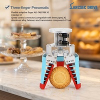 Pince robotique à doigts souples pour la préhension et le placement de biscuits/gâteaux