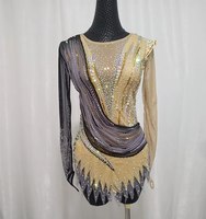 Robe de justaucorps pour filles, patinage artistique, gymnastique, roller, danse, ballet, costume de danse pour compétition de patinage artistique, strass