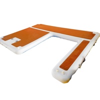 Plateforme flottante gonflable portable verte pour jet ski, ponton gonflable pour jet ski, quai flottant gonflable pour jet ski