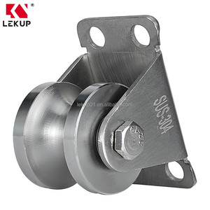 <span class=keywords><strong>Poulie</strong></span> fixe à gorge unique pour câble, roulement duplex, en acier inoxydable, pour système de levage mural - Product Image 4