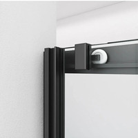 Porte de douche coulissante réglable Mars Villa Factory Chine OEM 135-150x190 cm avec cadre noir mat – Fabrication