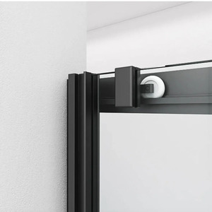 Porte de <span class=keywords><strong>douche</strong></span> <span class=keywords><strong>coulissante</strong></span> réglable Mars Villa Factory Chine OEM 135-150x190 cm avec cadre noir mat – Fabrication - Product Image 3
