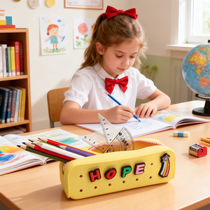 Étui à crayons multifonction en silicone, nouvelle boîte à crayons en silicone mignonne, pochette de rangement créative pour fournitures scolaires et de bureau DIY - Product Image 6