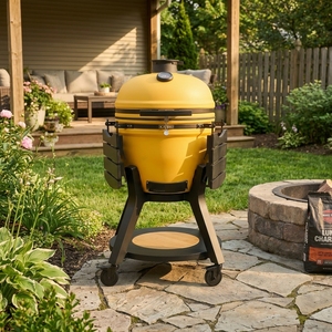 <span class=keywords><strong>Barbecue</strong></span> Kamado en céramique Auplex Premium 23 pouces, grand <span class=keywords><strong>barbecue</strong></span> au charbon de bois, fumoir pour la cuisson en extérieur avec support - Product Image 1
