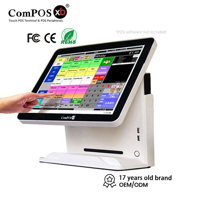 Android POS1618P Cheapest White 15 Inch Touch Pos System With Touch POS Computercash Register Computer with Price Display