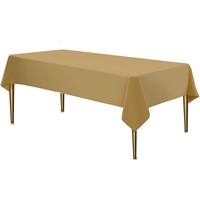 Nappe rectangulaire moderne décorative en plastique transparent jetable, faite à la main et personnalisable pour fêtes, mariages et banquets