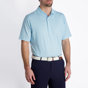 नए आगमन ग्रीष्मकालीन फैशन पुरुषों के स्लिम फिट फिट स्पोर्टी लंबे टी शर्ट के लिए एंटी-पिलिंग, कस्टम लोगो लघु स्ट्रिप्ड टर्न प्रिंट - Product Image 1