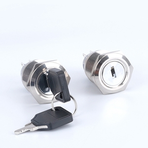 22mm OFF on IP65 Metal Key Knob <strong>Switch</strong> <strong>Latching</strong> 2NO+2NC 3 Position <strong>6</strong> <strong>Pin</strong> Terminal Stainless Steel Rotary <strong>Push</strong> <strong>Button</strong> <strong>Switch</strong> - Product Image 1