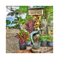 Sculpture personnalisée sur mesure en bronze coulé à la main, grande famille d'ours, pour boîte aux lettres, statue d'animal, décoration de jardin